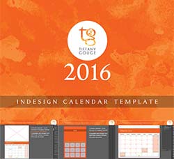 indesign模板－2016年日历：2016 Calendar Template